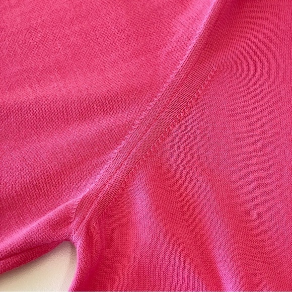 Malo Lightweight Cotton Crewneck Long Sleeve Knit Pullover Pink IT 52 US Medium - Picture 8 of 13